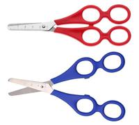Tijeras Manuales Para Niños,Tijeras Para Estudiantes,Tijeras De Cuatro Agujeros,Tijeras Hechas A Mano Para Niños,Tijeras Para Niños,Para Manualidades/Bricolaje/Álbum De Recortes,Azul,Rosa,2PC,Kiuiom