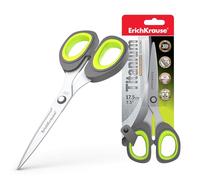 Tijeras marca ERICHKRAUSE modelo Erichkrause Tijeras Titanium - Cuchillas de Titanio - Alta Eficiencia de Corte - Resistente a La Corrosion - Color Negro