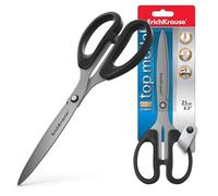 Tijeras marca ERICHKRAUSE modelo Erichkrause Tijeras Top Model - Cuchillas en Forma de Arco de Acero Inoxidable - Afilado Doble Avanzado - Resistente a La Corrosion - Mangos Clasicos de Plastico Resis