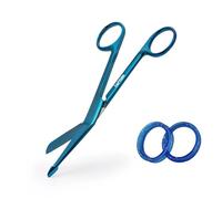 Tijeras médicas AFTREN, tijeras para traumatismos EMT, tijeras quirúrgicas de enfermería de 5,5 pulgadas, tijeras para vendajes de acero inoxidable para enfermeras (Azul, 5,5 pulgadas)