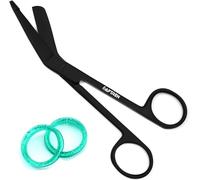 Tijeras médicas AFTREN, tijeras para traumatismos EMT, tijeras quirúrgicas de enfermería de 5,5 pulgadas, tijeras para vendajes de acero inoxidable para enfermeras (Negro, 5,5 pulgadas)