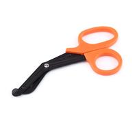 Tijeras Médicas, Hoja de Estructura Dentada, Oxidación Negra en la Parte de la Hoja, Tijeras de Enfermería para Cortar Gasas, Apósitos Médicos, Vendajes, Etc.(naranja)