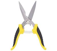 Tijeras multifuncionales industriales de acero inoxidable, herramienta de electricista con mango amarillo y negro para cortar cables (Yellow and black handle 8 inches)