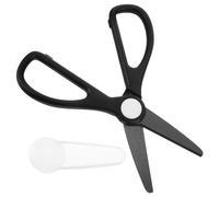 Tijeras Multiusos Negras de Cocina y Jardinería de Acero Inoxidable Abs | Corte Recto Portátil, Diseño Antideslizante, Agarre Cómodo para Adultos