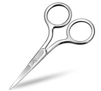 Tijeras multiusos para cejas, mini tijeras de acero inoxidable para cabello, pestañas, nariz y peluca, pequeñas tijeras rectas para recortar la cara, maquillaje y belleza
