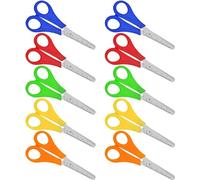 Tijeras Niños, Tijeras de Manualidades, Tijeras de Seguridad de Punta Redonda, Tijeras para Manualidades con Papel, Tijeras Pequeñas para Manualidades Escolares y Bricolaje, 10 Piezas