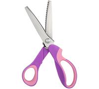 Tijeras Onduladas Dentadas con Mango de Color, Tijeras, Herramientas, Tijeras para Bordes, Bricolaje, Dientes de Sierra de Color, Tela de Encaje Ondulado, (Triangular Dentado 5mm)