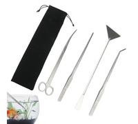 Tijeras para Acuario | Pinzas de Limpieza Multiusos 4 en 1 Antioxidantes - Set de Herramientas de Poda para Plantas de Pecera | para Mantener Y Dar Forma Agua Dulce Y Salada Oficina