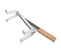 Tijeras para Ajos Portátiles de Acero Inoxidable y Madera | Corte Manual, Estructura Remachada Estable, Acabado Plateado, para Mantenimiento del Huerto y Procesamiento