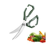 Tijeras para aves de corral, 2 en 1, tijeras de alimentos con cascanueces, versátiles tijeras de acero inoxidable para preparación de alimentos, cocinar y procesar carne, aves de corral