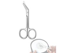 Tijeras para bolsa de ostomía, tijeras para estoma con punta redonda roma para el cuidado de la colostomía, acero inoxidable, 11,2 cm de largo, 1 unidad