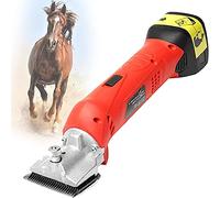 Tijeras para caballos inalámbricas, kit de aseo de animales eléctrico recargable para podadoras de caballos, ideal de corte rápido, para caballos, llamas, ganado, cabras, alpacas,