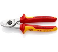 KNIPEX Tijeras cortacables cromado aislados con fundas multicomponentes, según norma VDE 165 mm, 95 16 165