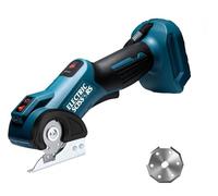 Tijeras para cartón a batería, compatibles con Makita 18V batería (no bateríe), Tijeras giratorias eléctricas con 440 rpm, iluminación LED y un grosor corte de 9 mm para cuero, cartón y moqueta