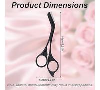 Tijeras Para Cejas De 1 Pieza Con Peine, Peine Para Pestañas De 1 Pieza, Tijeras De Belleza En Forma De Ceja De Acero Inoxidable, Herramientas Auxiliares Para Injertar Pestañas.