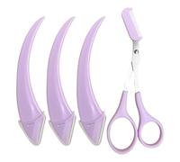 Tijeras para cejas, Kit de modelado antideslizante de 4 piezas - Cuidado Personal Cara Maquillaje Viaje Hogar Baño