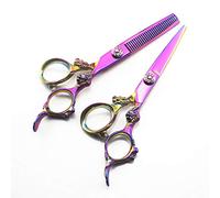 Tijeras para Cortar el Cabello, 64 Pulgadas Profesionales 440c arcoirbow Mango dragón Tijeras Cortadas para el Cabello Cortado de Pelo Delgada del Cabello cortante de Pelo de Pelo