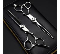 Tijeras para Cortar el Cabello, Tijeras de 6.5 Pulgadas 440c, Tijeras Plateadas para Corte de Cabello de barbero, Tijeras de entresacar, Tijeras de peluquería