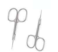 Tijeras para cutículas, cortacutículas, recortador de uñas, removedor de acero inoxidable, herramientas profesionales para decoración de uñas, cortador de cutículas, 1 pieza