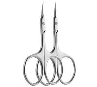 Tijeras para cutículas de acero inoxidable, 1/2/4 piezas, para manicura y pedicura, color plateado, 2 unidades, BH01