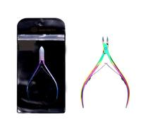 Tijeras para cutículas de uñas, removedor de arcoíris, alicate para cutículas, cortaúñas, herramienta para uñas, manicura y pedicura, patrón 1, h