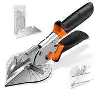 Tijeras para ingletes, Tijeras de inglete, herramienta de corte multifuncional de 45-135 grados para corte preciso de PVC, madera y plástico (con 2 cuchillas de repuesto)