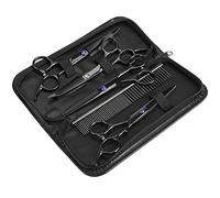 Tijeras para Mascotas, 7 Piezas Kit de Tijeras de Aseo para Mascotas, Juego de Tijeras de peluquería para Perros y Gatos, Herramientas de Corte de Pelo para Adelgazar