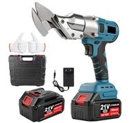 Tijeras para Metal Inalámbricas, Makita21V-Interfaz Tijeras Eléctricas para Chapas de Hierro Con Motor Escobillas 500W, Cuchilla Giratori 2xBaterías, para Corte Casero de Chapas de Acero Y Aluminio