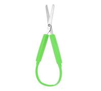 Tijeras para Niños 1 Pieza Mini Tijeras de Anillo 14cm Diseño Adaptable Mango de Apertura Automática Tijeras de Seguridad para Niños Escuela Infantil Manualidades Diarias (Verde)
