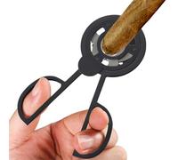 Tijeras para puros - Molino de viento de hojas de corte de precisión, elegantes acabados dorados, plateados y negros, acción de guillotina de doble hoja portátil, soporte de metal inoxidable de a