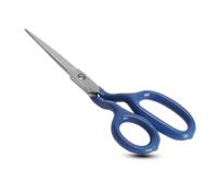 Tijeras para tela, tijeras para tela y costura de acero inoxidable de alta resistencia de 7,1 pulgadas, cizalla para alfombras con anillo grande y mangos desplazados, curvadas