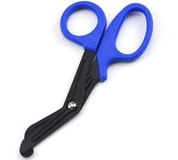 Tijeras para Vendajes, Tijeras médicas de Acero Inoxidable, Tijeras Multiusos portátiles con Cuchillas antiadherentes, Accesorios de Enfermera para emergencias en el hogar (Azul)