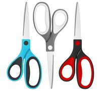 Tijeras para zurdos, 21,5 cm, tijeras para zurdos para adultos, multiusos, tijeras multiusos premium, tijeras para manualidades, cuchillas afiladas de acero inoxidable para escuela, oficina, hogar