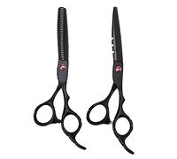 Tijeras Peluqueria Profesional, Barbero Tijeras de Peluquería Tijera de Corte de Pelo Acero Inoxidable Tijeras De Pelo Salón con Peine para Hombres y Mujeres