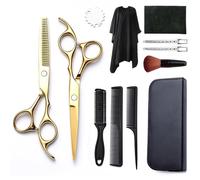 Tijeras Peluqueria Profesional Tijeras profesionales de peluquería, tijeras planas y dentadas, entresacar, domésticas, traje(Color 10)