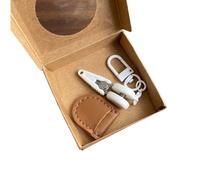 Tijeras pequeñas de metal con mango ergonómico con llavero colorido, funda protectora para artistas, proyectos aficionados, tijeras de costura portátiles