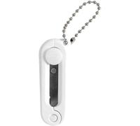 Tijeras plegables blancas seguras y portátiles de viaje, tijeras plegables telescópicas de bolsillo, mini tijeras con llavero, tijeras de manualidades para cortar, accesorios de costura, álbumes de