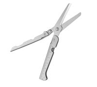 Tijeras plegables - Máquina de corte compacta y versátil Mini tijeras con regla Herramienta portátil de acero inoxidable | Adecuado para senderismo, supervivencia, viajes, jardinería, trabajo de ofici