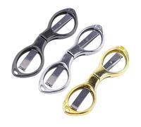 Tijeras plegables portátiles de 3 piezas, mini tijeras plegables antioxidantes para el hogar, la oficina y los viajes (Colores mezclados)
