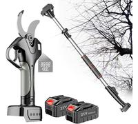 Tijeras Podadora Eléctrica Inalámbrica 45mm con Varita Alargadora, Podadoras Profesionales, 2/3 Baterías y 1 Cargador (Color : 1 blade, Size : 2 Battery)
