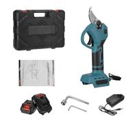 Tijeras Podar Eléctricas Podadora Eléctrica Sin Escobillas De 1300W Y 30mm, Herramienta Inalámbrica Recargable For Podar Ramas Árboles Frutales, Bonsái, For Batería 18V(2 Battery)