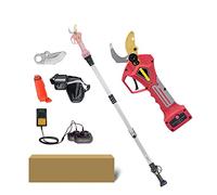 Tijeras Podar Electricas, Tijeras de podar eléctricas 400W Podadora inalámbrica sin escobillas Poda de bonsái de árboles frutales con batería de litio con 2 baterías(Shears pole(Box))