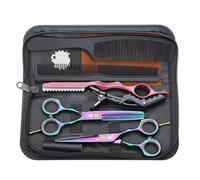 Tijeras profesionales de peluquería de 5,5 pulgadas, juego de tijeras de peluquería, de corte de pelo perfecto para mujeres y hombres, tijeras afiladas para peluquero/principiante (multicolor)