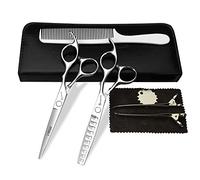 Tijeras profesionales de peluquería Sharonds de 6 pulgadas, tijeras de corte de plata y tijeras de entresacar para barbería