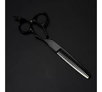 Tijeras Profesionales para Cortar el Cabello, 6 Pulgadas, Acero japonés 440c, de Alta Gama, Color Negro, para entresacar el Cabello, Tijeras de peluquería, Tijeras de Corte, Tijeras de entresacar (t