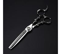 Tijeras Profesionales para Cortar el Cabello, Japón 440c, 6 Pulgadas, Mango de Calavera, Tijeras de Alta Gama para Cortar el Cabello, Tijeras de peluquería, Juego de Tijeras de Adelgazamiento.