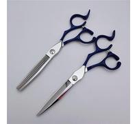 Tijeras Profesionales para Cortar el Cabello, Tijeras Profesionales japonesas 440c Upscal de 6 Pulgadas con Mango Azul, Tijeras para Cortar el Cabello, Tijeras de peluquería, Tijeras de entresacar,