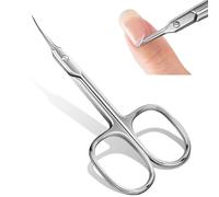 Tijeras Profesionales para Uñas y Cutículas - Acero Inoxidable, Hoja Curva Extra Afilada - Corta Cutículas, Vello Facial, Cejas, Bigote y Nariz - Tijeras Manicura y Pedicura para Pies