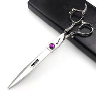 Tijeras profesionales plateadas de 6/7/7,5/8/9 pulgadas para peluquer a, corte y recorte de cabello, acero 440C afilado y diluido (tijeras planas