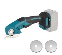 Tijeras universales inalámbricas compatibles con Makita 21 V | Con 2 cuchillas y cierre de seguridad, profundidad de corte de 6 mm, corta cartón, alfombra, cuero, plástico (sin batería)